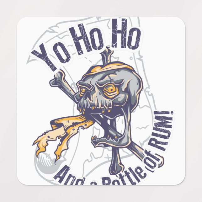 Etiquetas Bottle of rum (Design 1)