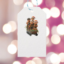 Etiquetas Brancas para Presente na Noite de Natal