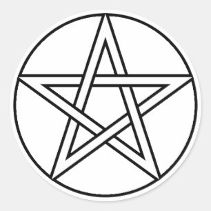 Etiquetas brancas transparentes do Pentacle