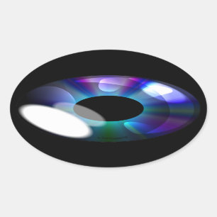 Etiquetas brilhantes ovais do olho