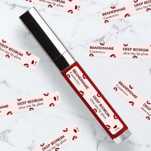 Etiquetas Brilho Personalizado Do Lip De Tom Vermelho Profun