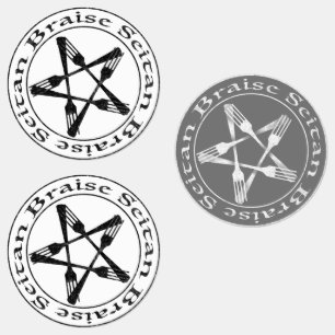 Etiquetas Brise Seitan Vegan Pentagram