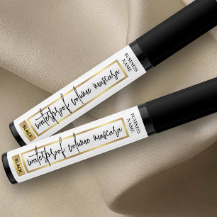 Etiquetas Brow Dourado Ou Lash Serum Tubo Cosmético Máscara