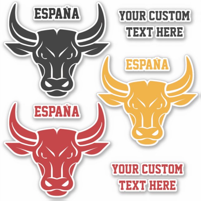 Etiquetas Bull de texto personalizado (Frente)