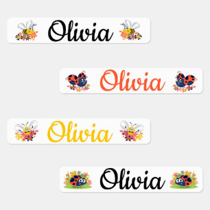 Etiquetas Bumble Bee e Lady Bug