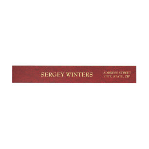 Etiquetas Burgundy Leather Impressão