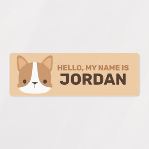 Etiquetas Cachorro Corgi Corgento com Nome Personalizado