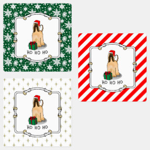 Etiquetas Cachorro de Cachorro Afegão de Santa Hat
