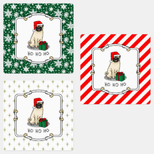 Etiquetas Cachorro de Papai Noel de Natal (desfiladeiro)