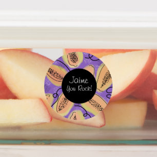 Etiquetas Caixa de Comida de Papayas de pop Funk