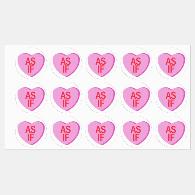 Etiquetas Candy Heart - AS IF (Folha)
