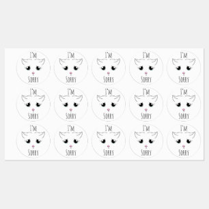 Etiquetas Cara de Gato Triste: Desculpe