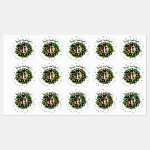 Etiquetas Cartão de Foto Feliz Howlidays