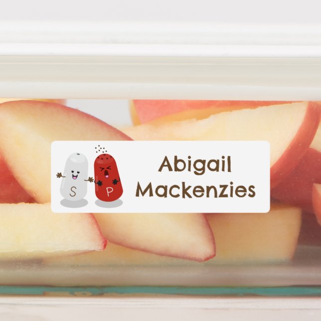 Etiquetas Cartografia de saleiro e pimenta, de cor branca, p (Afixado)