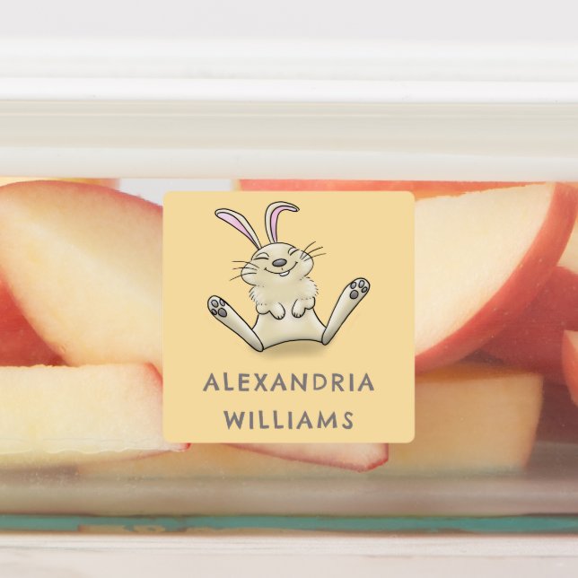 Etiquetas Cartoon coelho bonito personalizado (Afixado)