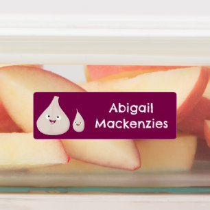 Etiquetas Cartoon de alho bonito personalizado