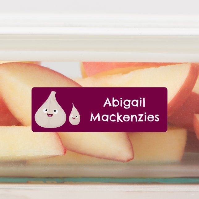 Etiquetas Cartoon de alho bonito personalizado (Afixado)