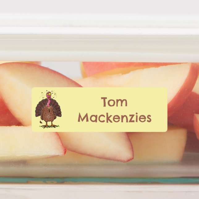 Etiquetas Cartoon de peru engraçado, personalizado (Afixado)