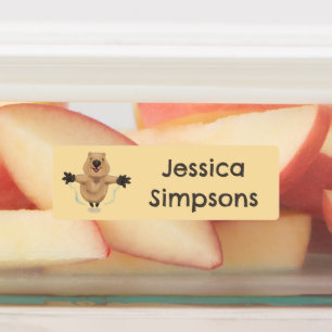 Etiquetas Cartoon de salto feliz personalizado