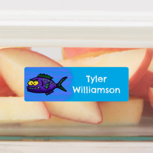 Etiquetas Cartoon Piranha personalizado