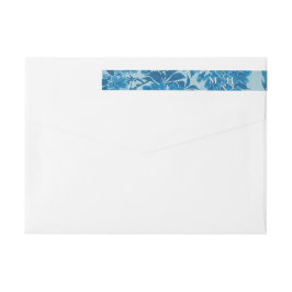 Etiquetas Casamento Anterior de Flor Azul Japonês
