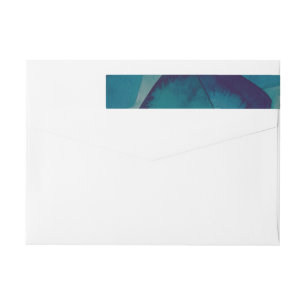 Etiquetas Casamento de Aquarela Azul Pentágonos