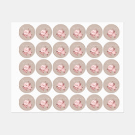 Etiquetas Casamento de Rosa Chic Elegante