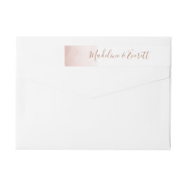 Etiquetas Casamento Dourado com Aquarela Rosa e Rosa