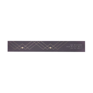 Etiquetas Casamento Dourado com Diamond Geo Deco da Elegance