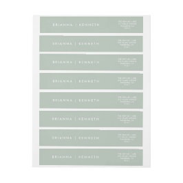 Etiquetas Casamento Elegante de Sage Simples Moderno