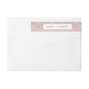 Etiquetas Casamento Gatsby Dourado Geométrico Rosa