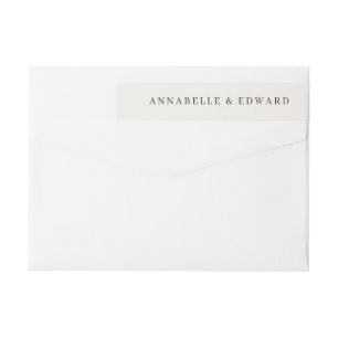 Etiquetas Casamento Minimalista Moderno Elegante Preto e Bra
