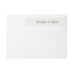 Etiquetas Casamento Minimalista Moderno Elegante Preto e Bra