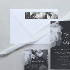 Etiquetas Casamento vintage Anítico Preto e Branco