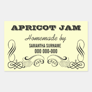 Etiquetas caseiros do frasco do doce das conservas