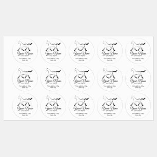 Etiquetas Cavalo elegante a preto