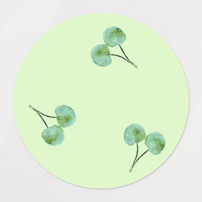 Etiquetas Cereja Verde (Design 3)