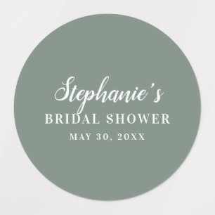 Etiquetas Chá de panela Verde e Branco Minimalista Sage