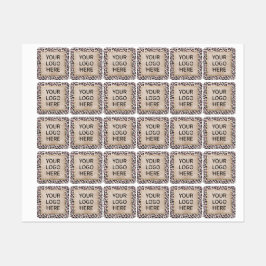 Etiquetas Cheetah Pattern E Dourada Vintage