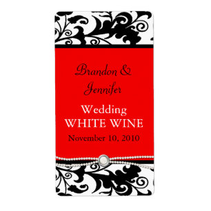 Etiquetas chiques do vinho do casamento tema