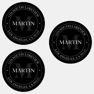 Etiquetas Cinza e branco preto-legante   Estável