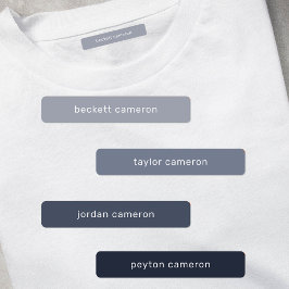 Etiquetas Cinza Kids Name Iron On Clothing