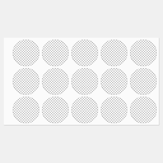 Etiquetas Cinzas Concretas Simétricas em Branco (Folha)