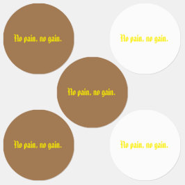 Etiquetas Citações de Motivação GYM E Castanho Claro