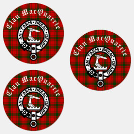 Etiquetas Clan MacQuarrie Tartan e Crest Round