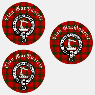 Etiquetas Clan MacQuarrie Tartan e Crest Round