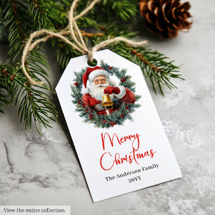 Etiquetas Clássicas de Natal do Papai Noel Vintage