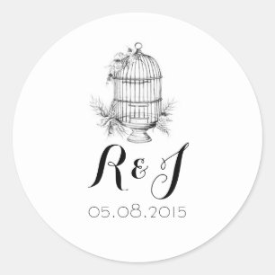 Etiquetas clássicas do convite do casamento do