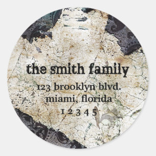 Etiquetas clássicas gastas da etiqueta de endere