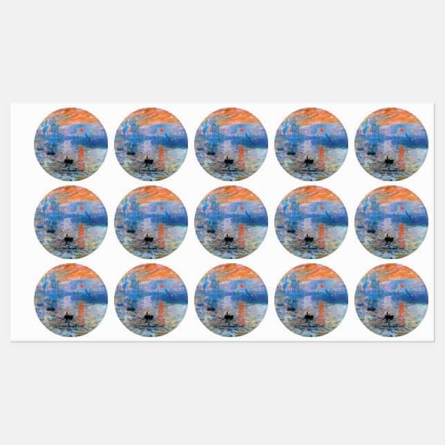 Etiquetas Claude Monet's Impression, Sunrise (1872) (Folha)